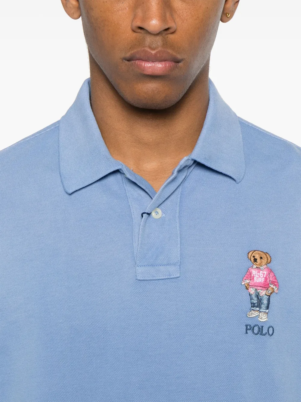 Polo Ralph Lauren Poloshirt met Polo Bear-patch Blauw