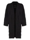 Osklen textured open-front coat - Black