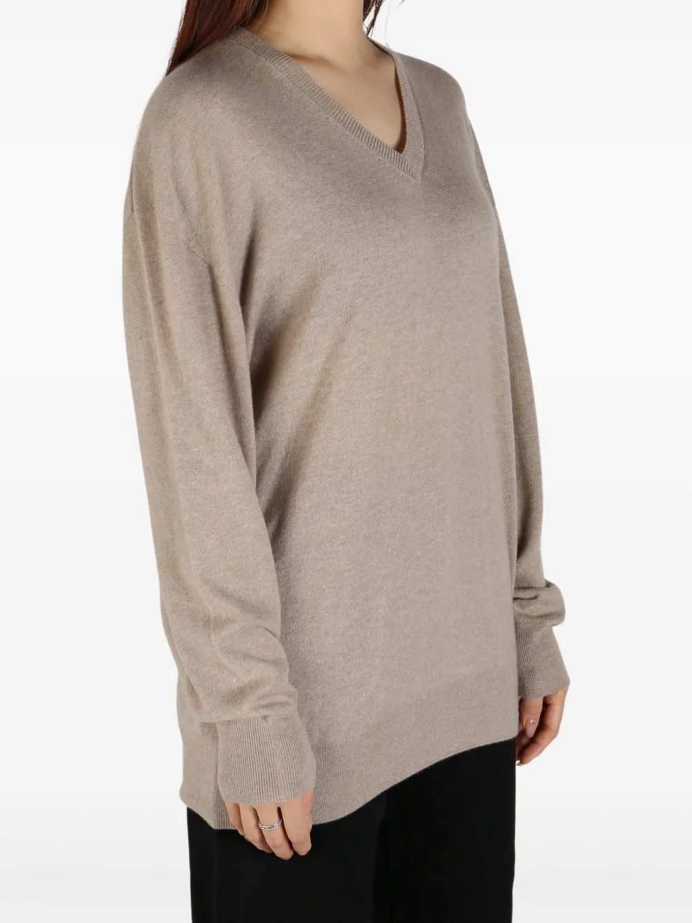 The Row v neck sweatshirt Beige