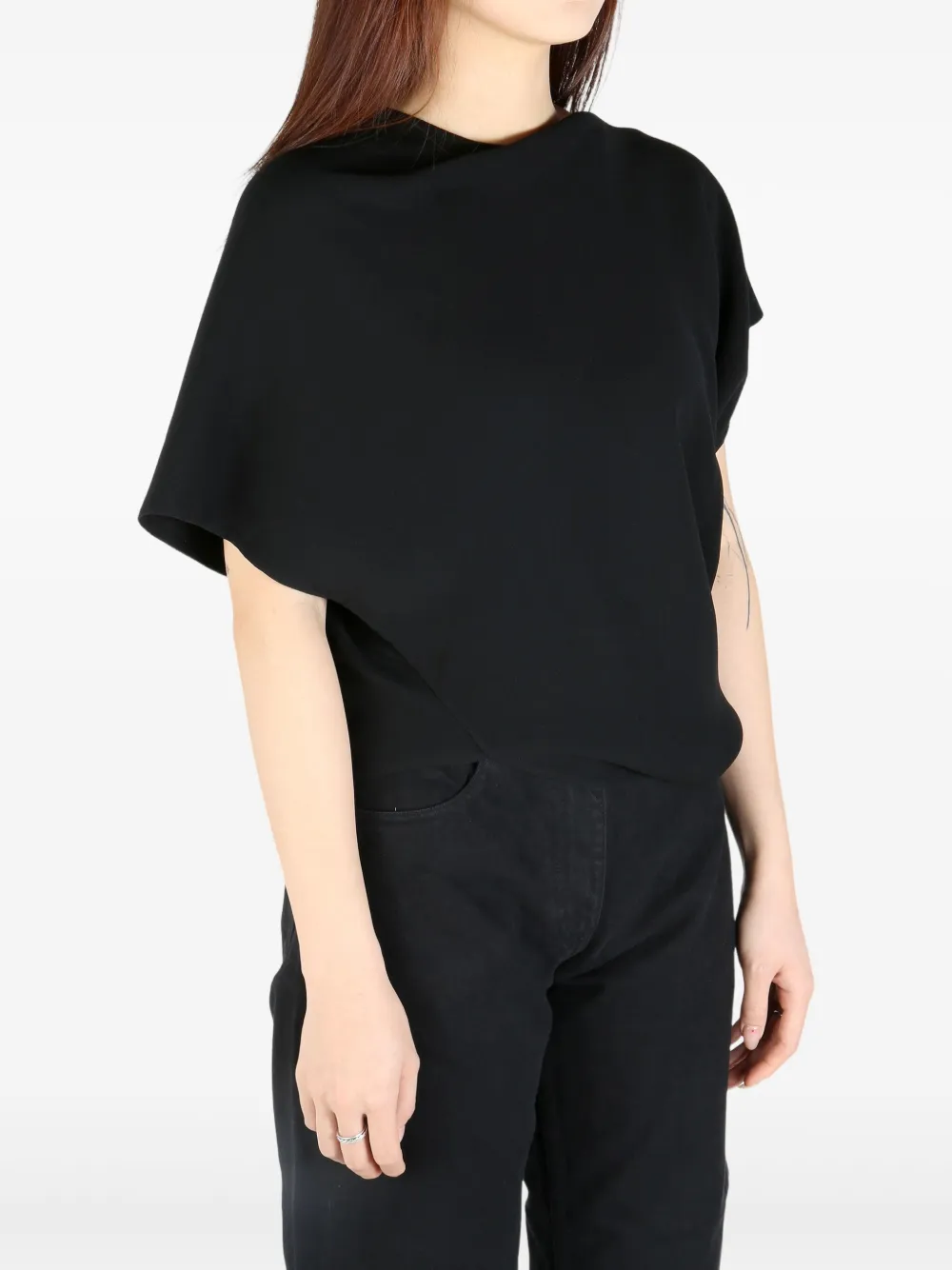 The Row asymmetric t-shirt Zwart