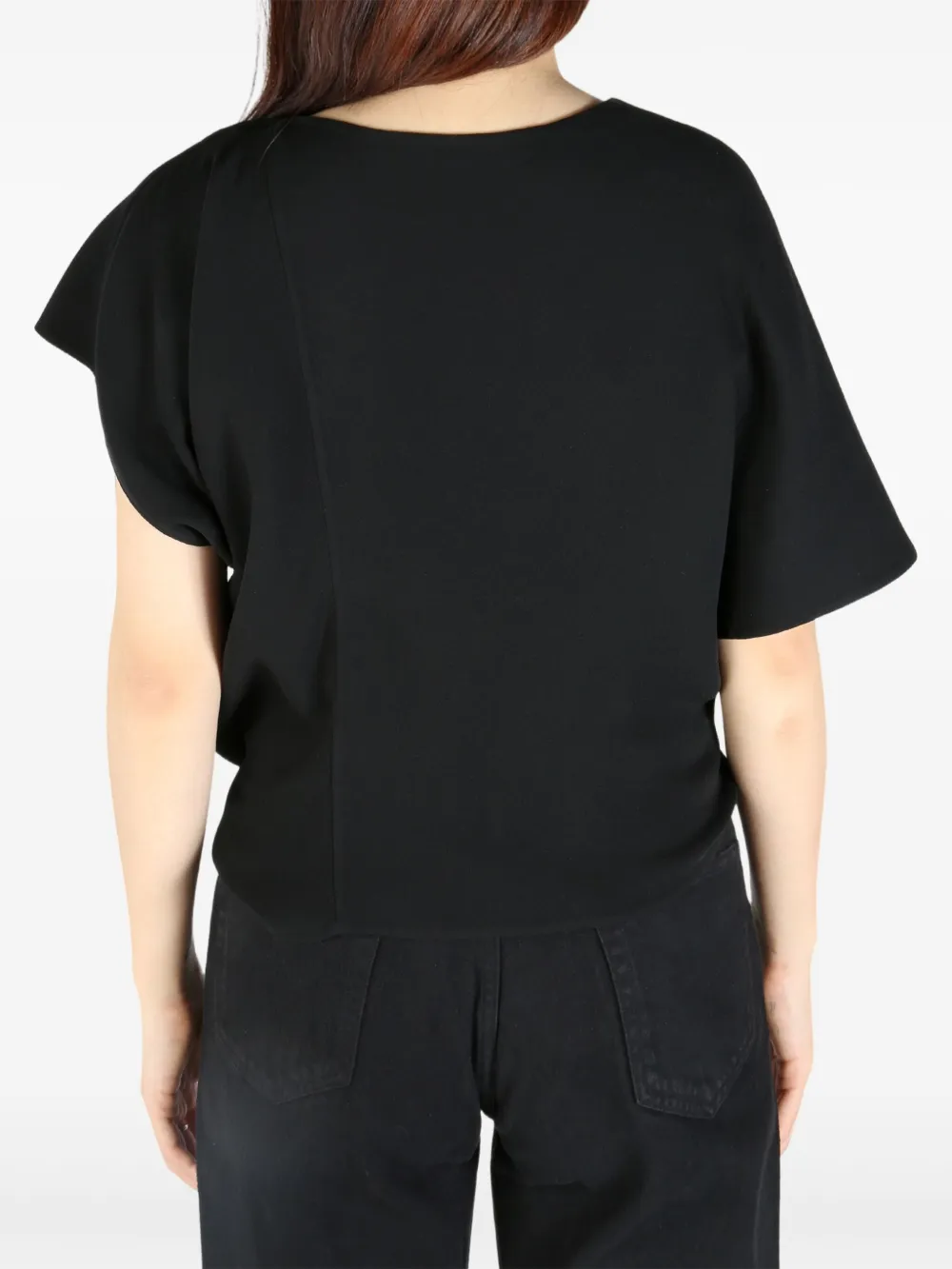 The Row asymmetric t-shirt Zwart