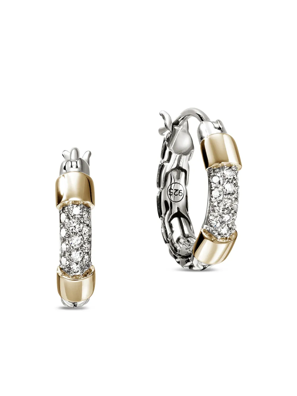 John Hardy Chain-link Hoop Earrings In Silver