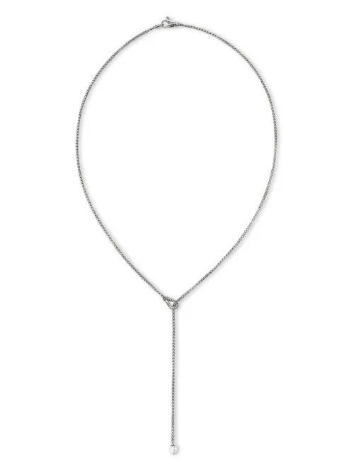 Collier Surf Y en sterling serti de diamants et de perles - John Hardy - Modalova