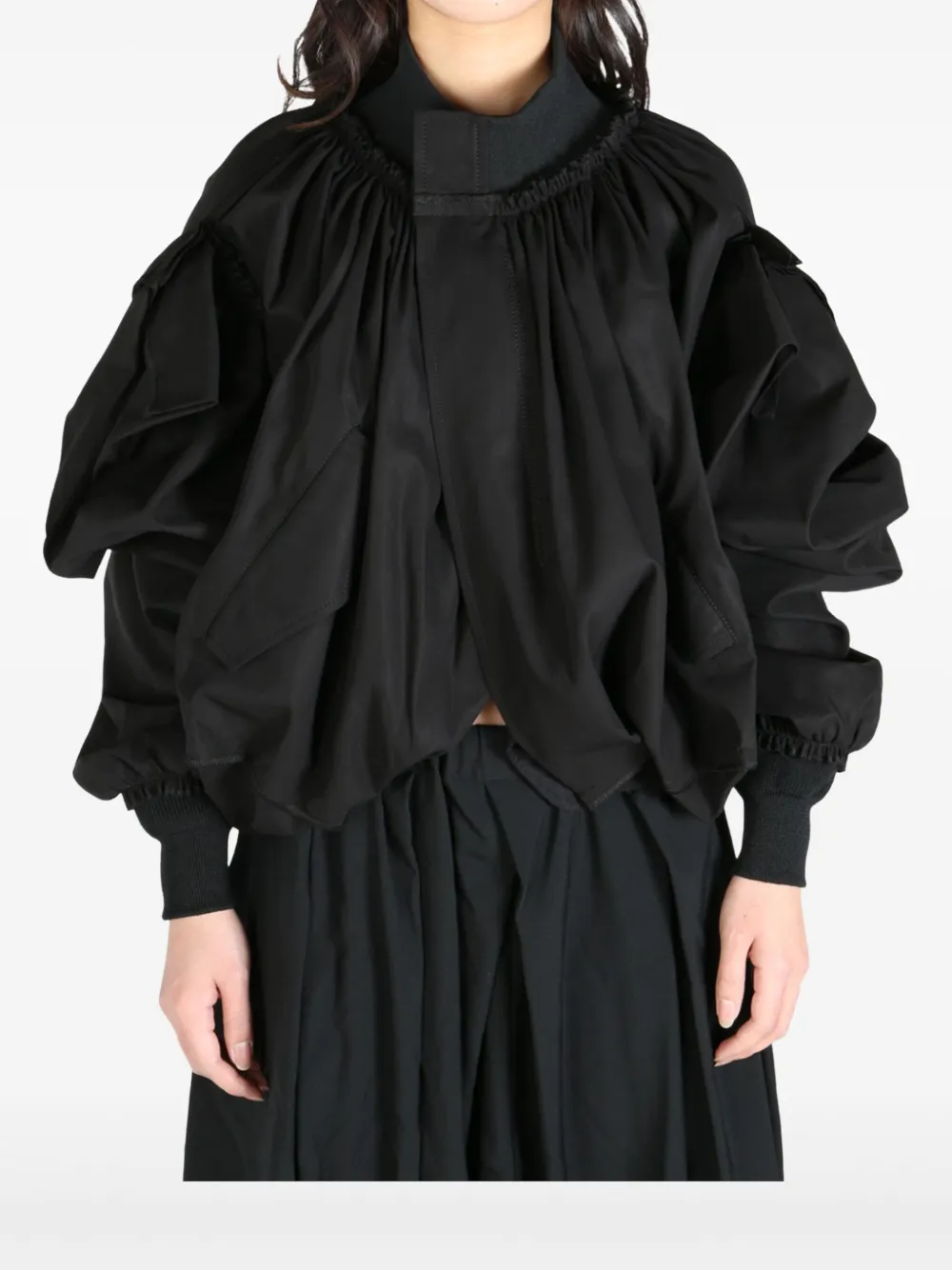Comme des Garçons TAO draped blouse Zwart