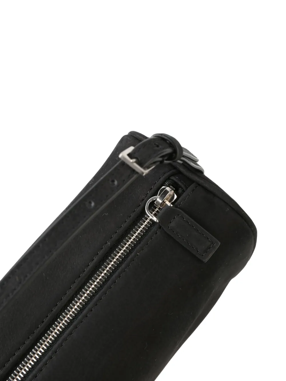 The Row 90's leather shoulder bag Zwart