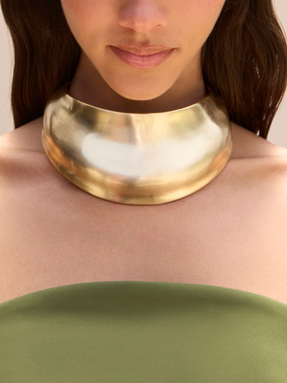 Cult Gaia Ulani Choker Necklace In Gold