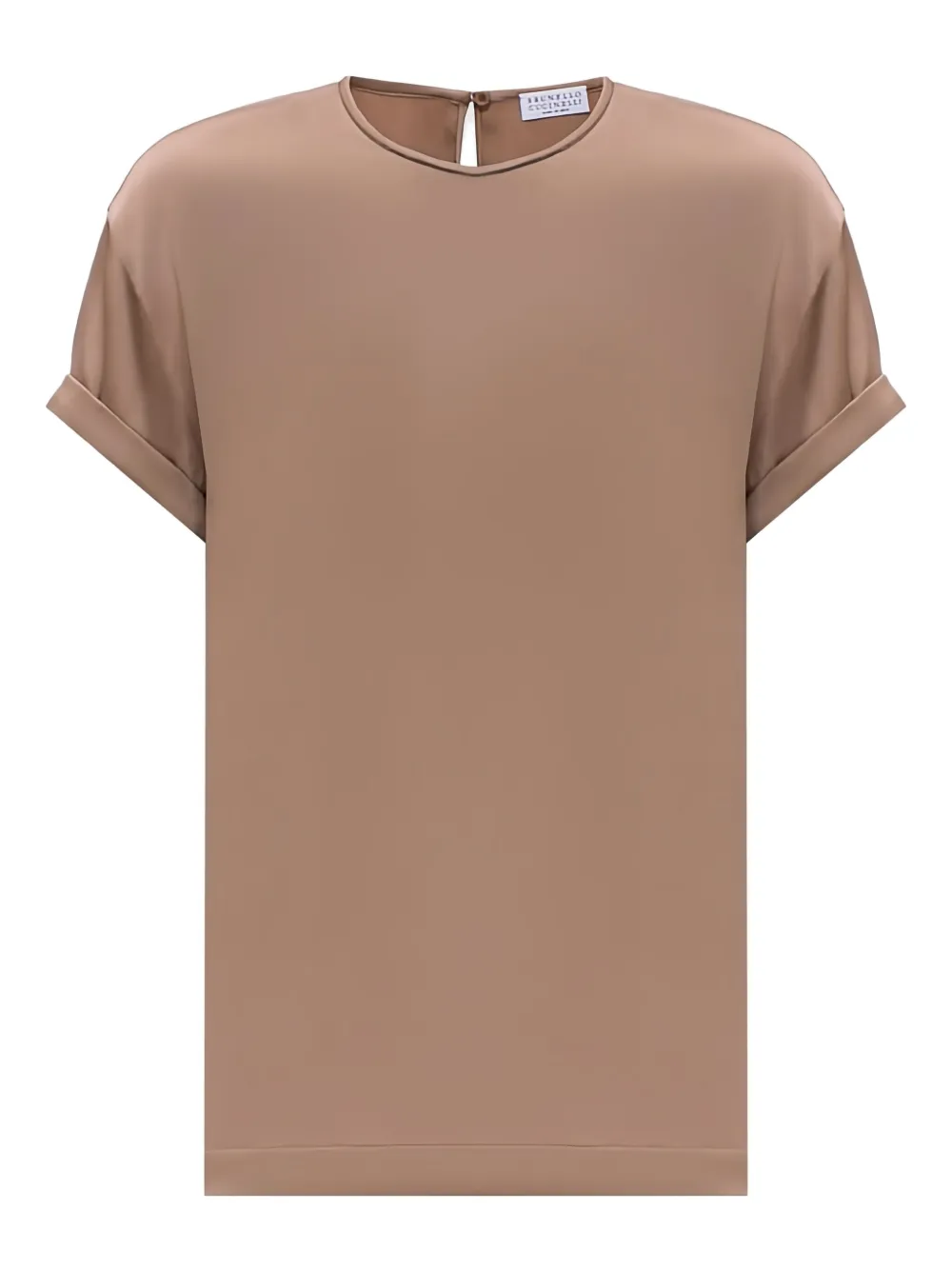 Brunello Cucinelli シルクブレンド ブラウス - ブラウン Brunello Cucinelli シルクブレンド ブラウス - ブラウン