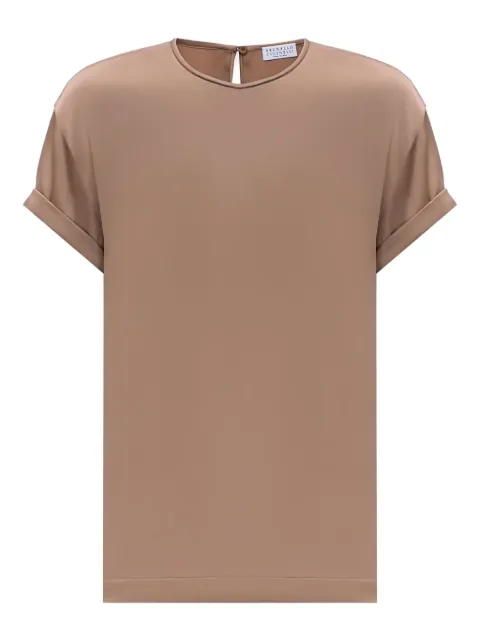 Brunello Cucinelli silk-blend blouse