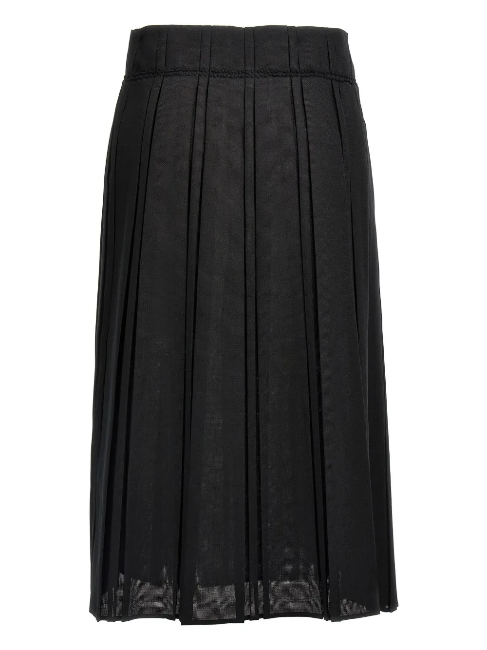 Jil Sander pleated midi skirt - Zwart