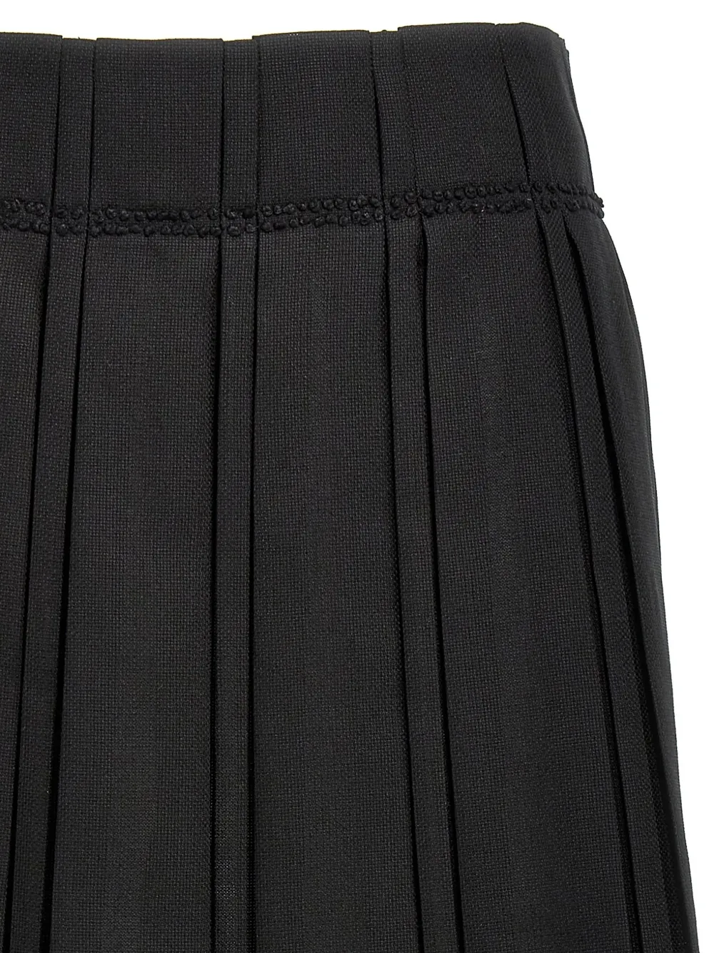 Jil Sander Midi-plooirok Zwart