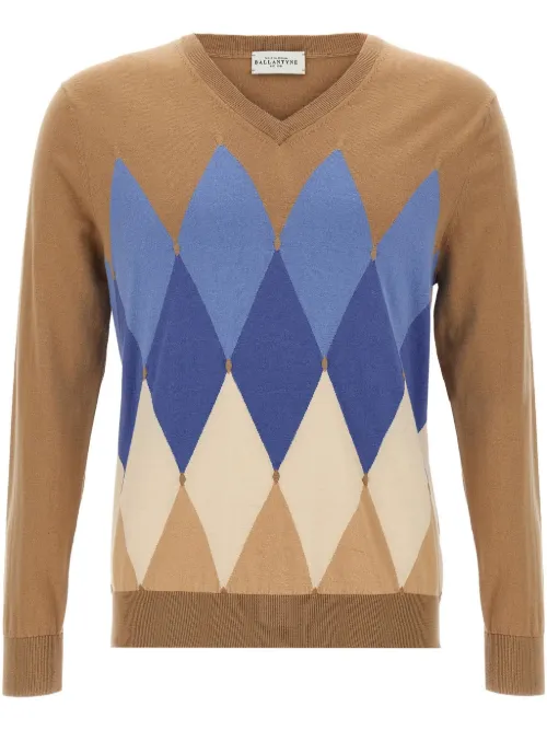 Sweat à motifs de losanges - Ballantyne - Modalova