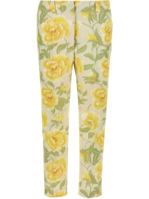 Kenzo pantalones con estampado Peonies