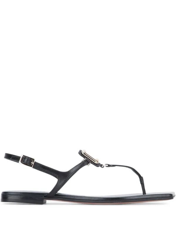 [Roger Vivier] ヴィヴ バイ ザ シー レザー トング サンダル Roger Vivier Viv By The Sea Sandals | Black | FARFETCH