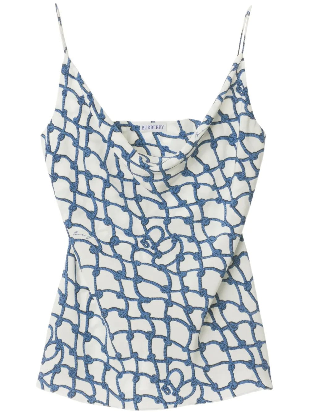 Burberry Zijden top Blauw