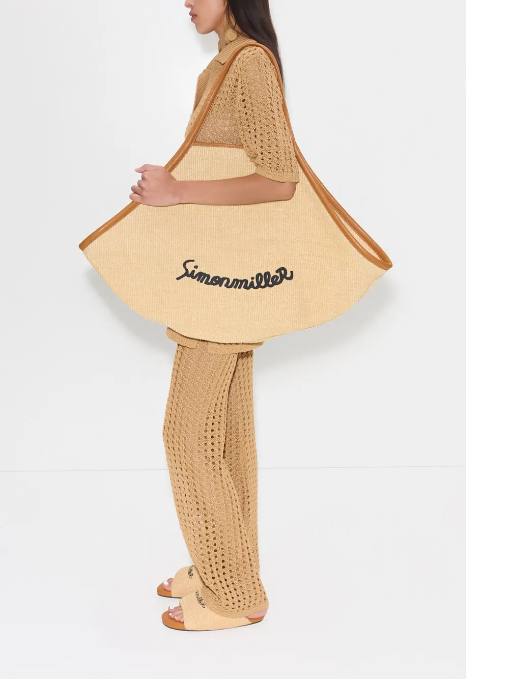 Simon Miller Brisas gehaakte broek Beige