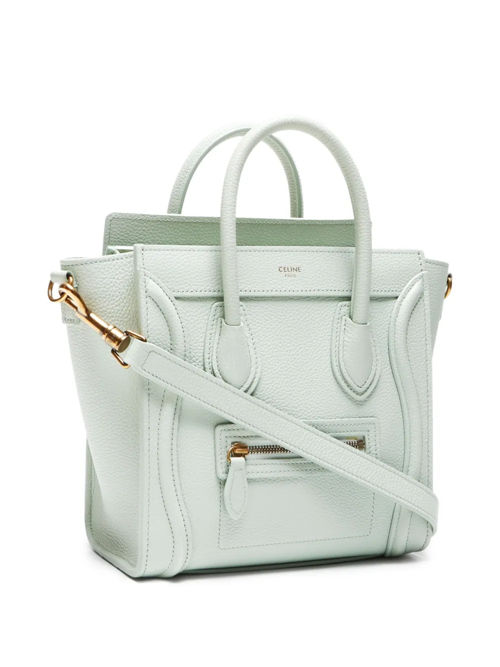 Céline Pre-Owned 2000-2010 2014 나노 레더 러기지 핸드백 | 그린 | FARFETCH KR