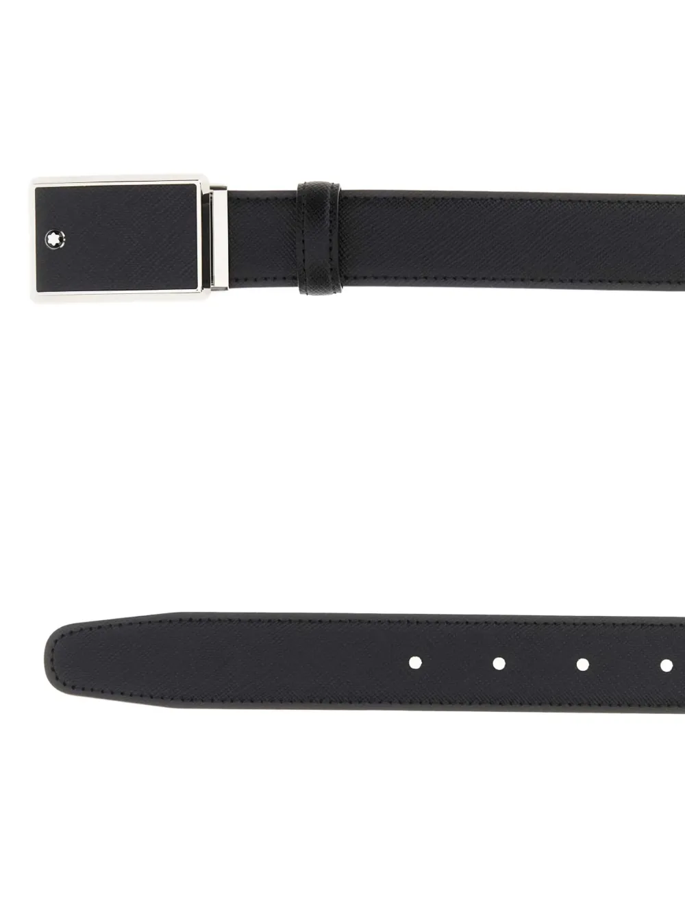 Montblanc Saffiano-leather belt Zwart