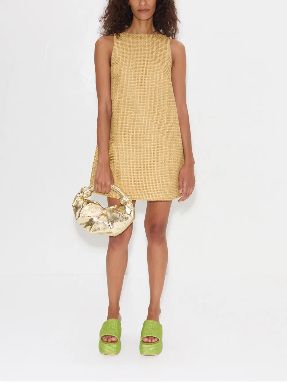 Simon Miller Sina raffia mini-jurk Beige