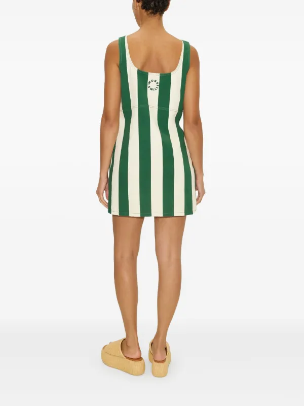 Simon Miller Sahara Striped Denim Dress | Green | FARFETCH
