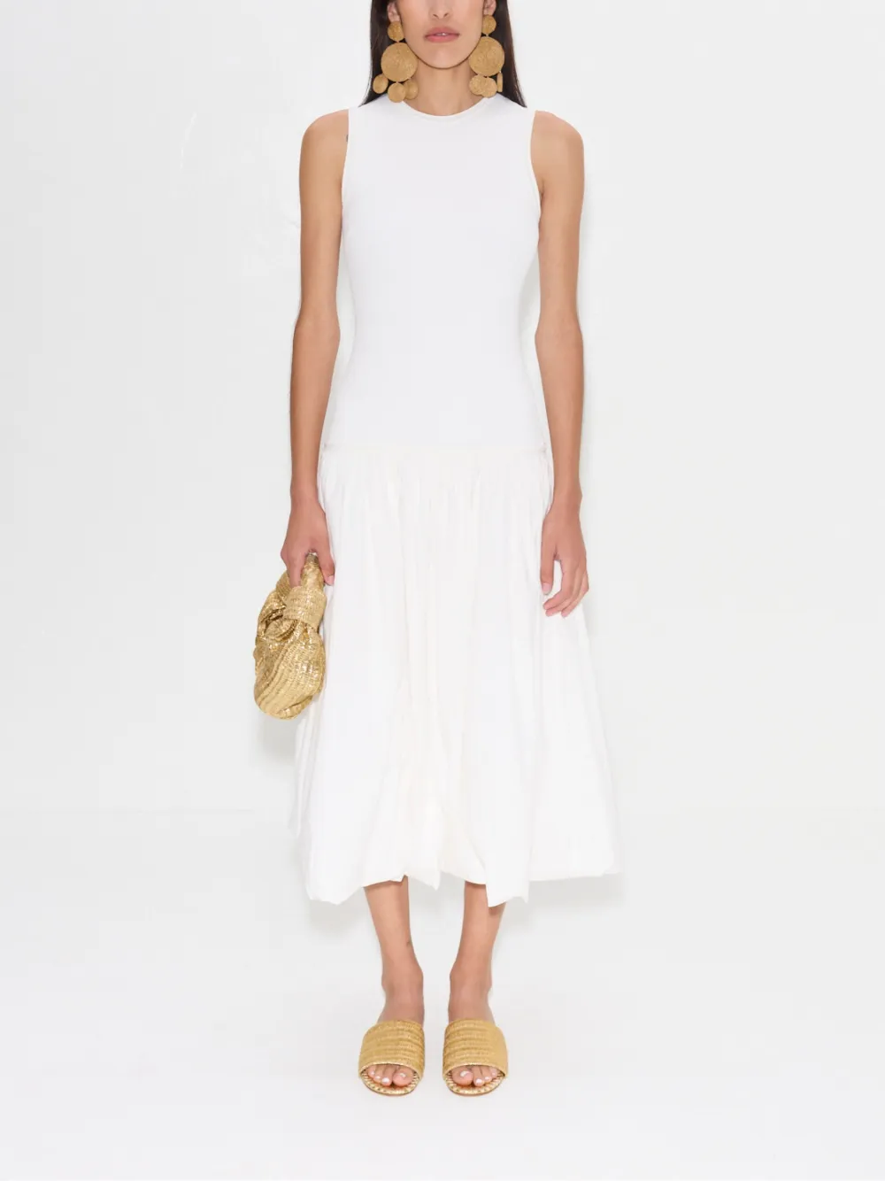 SIMON MILLER YANEZ POPLIN MIDI DRESS