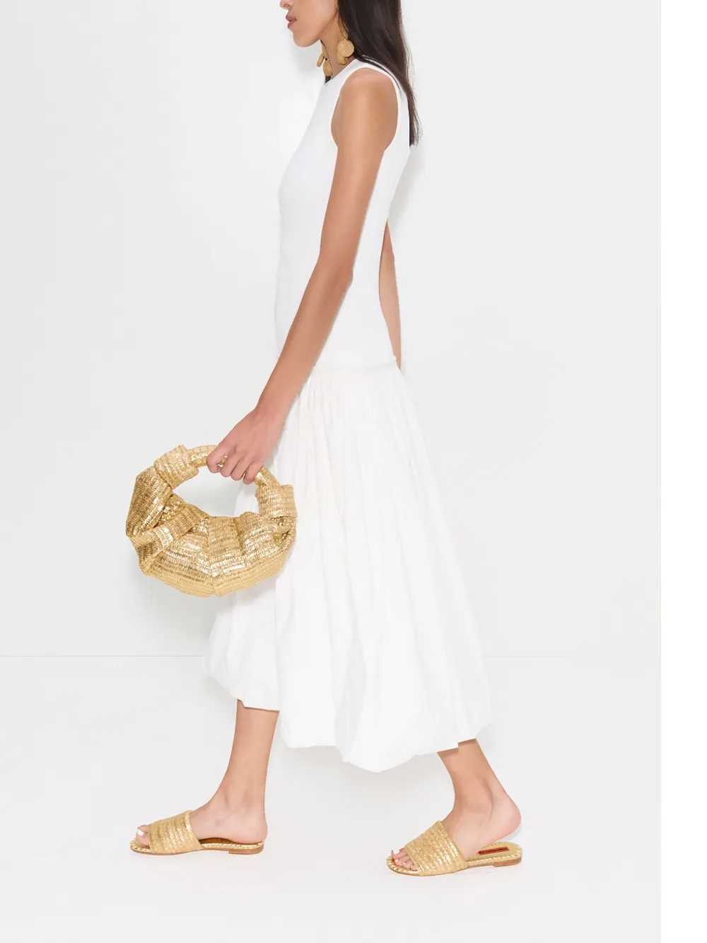 SIMON MILLER YANEZ POPLIN MIDI DRESS