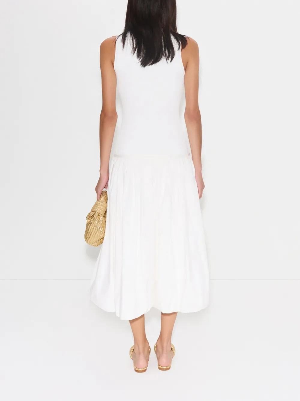 SIMON MILLER YANEZ POPLIN MIDI DRESS