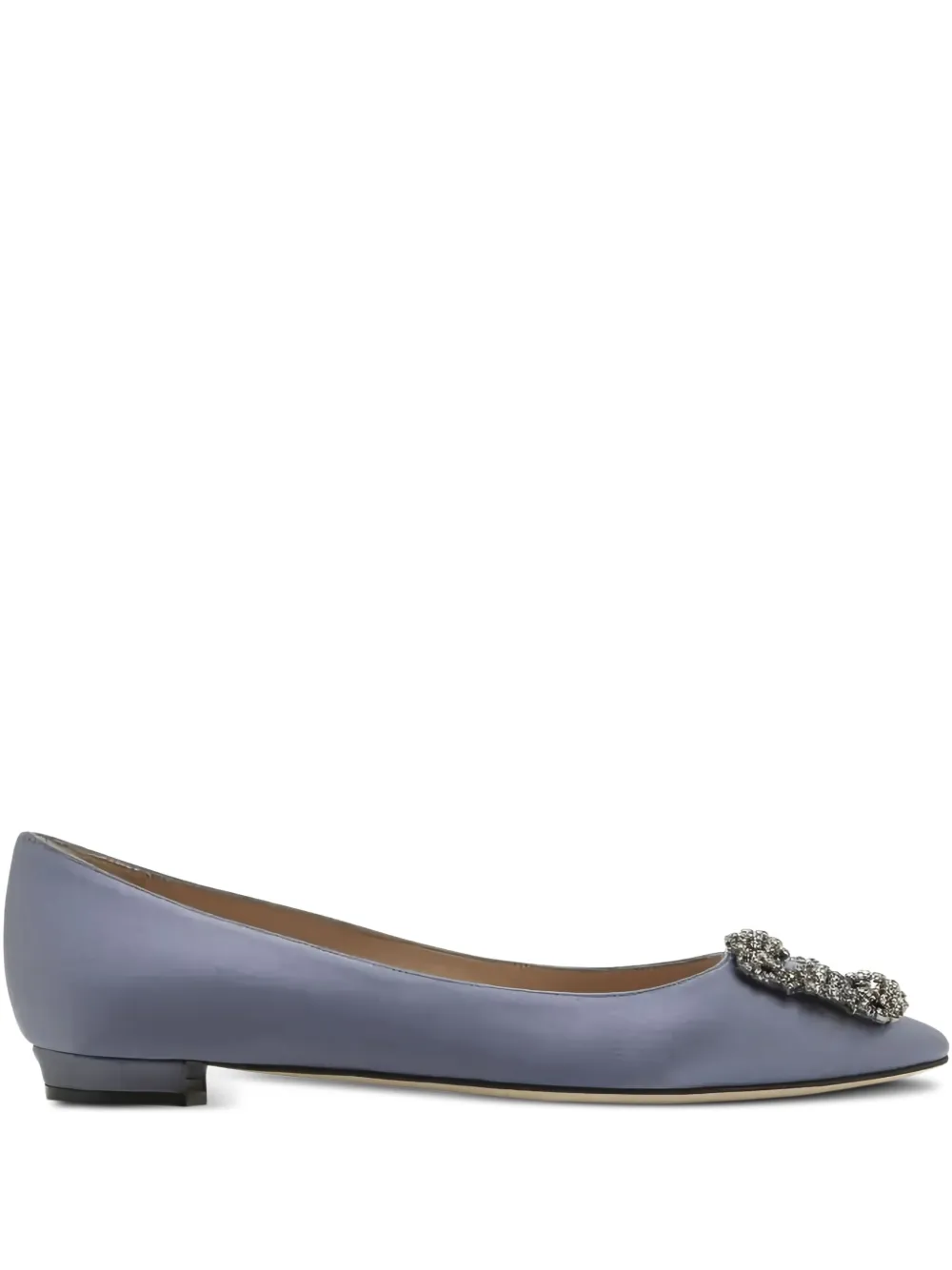Manolo Blahnik crystal-embellished ballet flats | Blue | Image 1