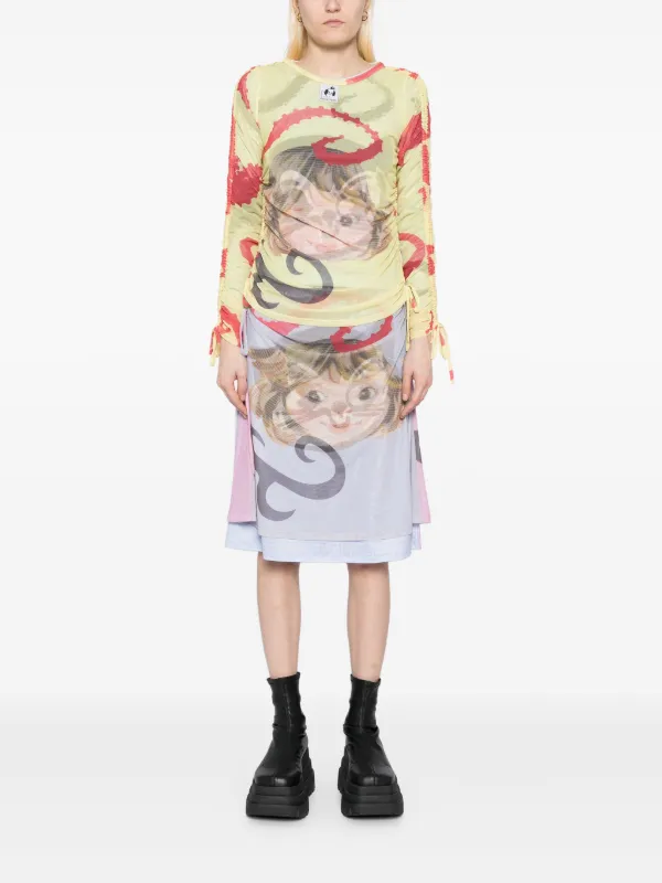 CHOPOVA LOWENA 猫Tシャツ CHOPOVA LOWENA/チョポヴァ・ロウェナ】 Cat Short Sl Mesh Top