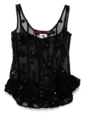 Chopova Lowena Afly Corset top - Black