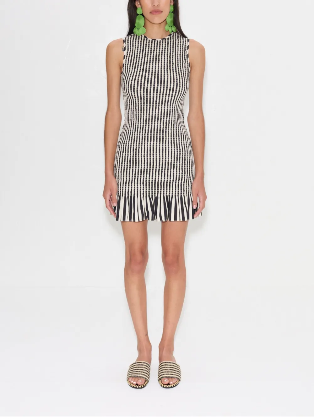 Simon Miller Belle smocked mini dress - Zwart