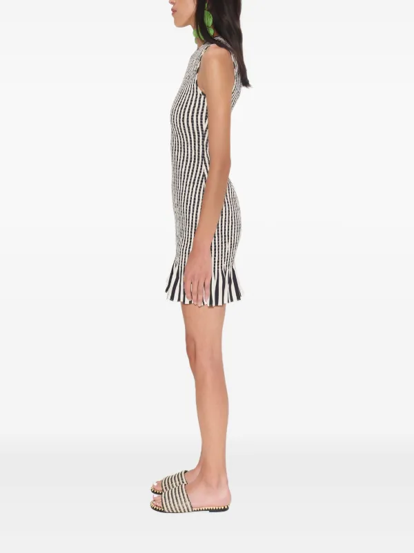 black chiffon dress mini Belle Smocked Dress in Black Cotton: SIMONMILLER  Simon Miller