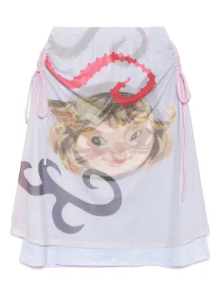 トップス CHOPOVA LOWENA Cat Short White & Black Cat Consort Short Sleeve Mesh T-shirt by