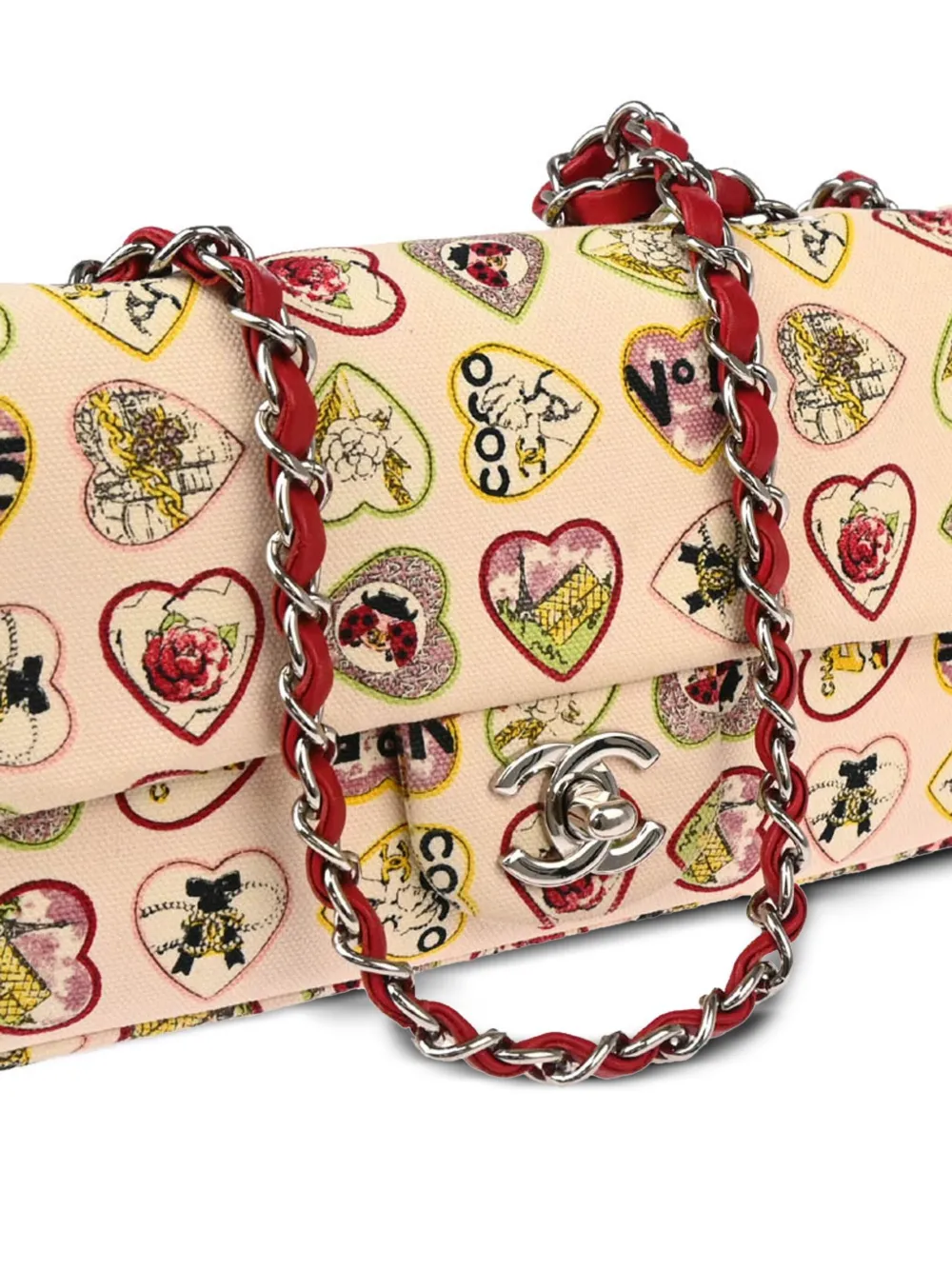 Pre-owned Chanel 2006 Valentine Chain Shoulder Bag In Pink