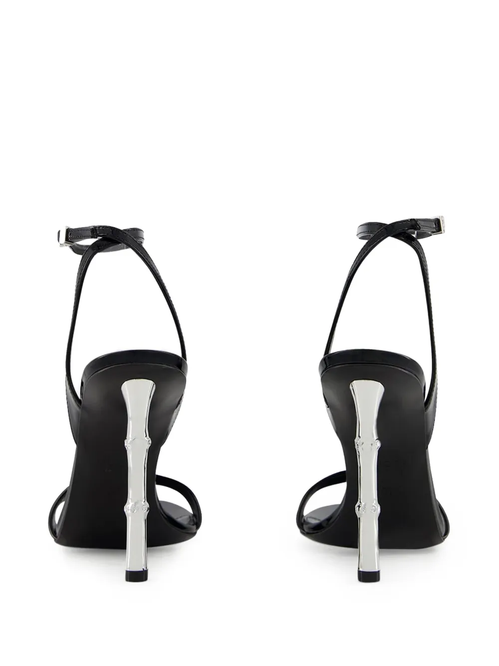 Gucci 95 mm sandalen met bamboe-effect en hak Zwart