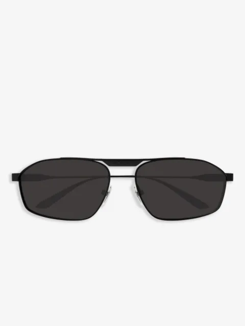 Balenciaga Eyewear lunettes de soleil métallisées à monture rectangulaire