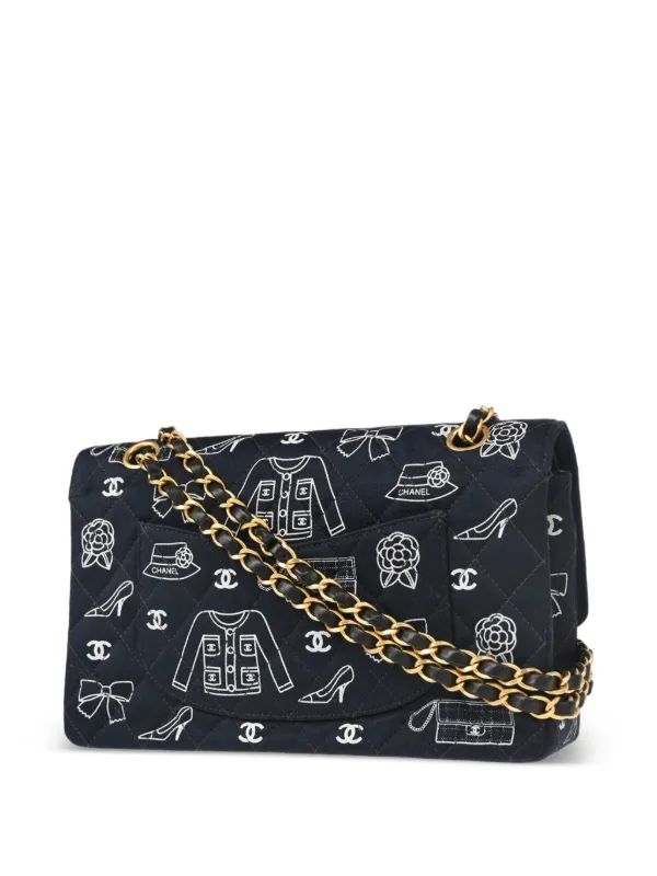 CHANEL  2002クラシック フラップ ジャンボ ショルダーバッグ Chanel 2002-2003 Black Caviar Small Classic Double Flap Shoulder