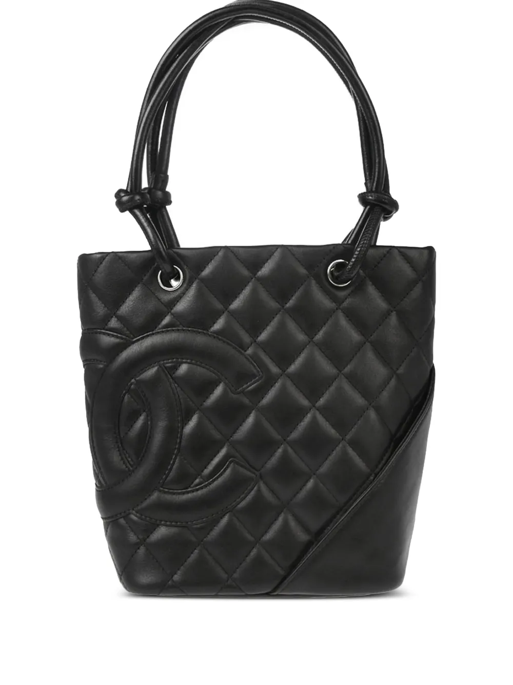 CHANEL Pre-Owned 2003 カンボン ライン ハンドバッグ - ブラック CHANEL Pre-Owned 2003 カンボン ライン ハンドバッグ - ブラック