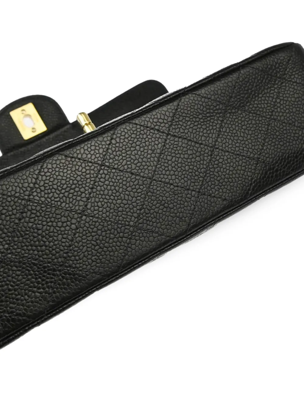 Pre-owned Chanel 2002 Small Classic Double Flap Shoulder Bag In Black