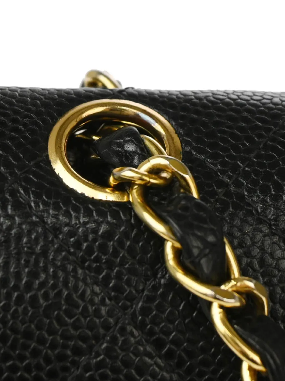 Pre-owned Chanel 2002 Small Classic Double Flap Shoulder Bag In Black