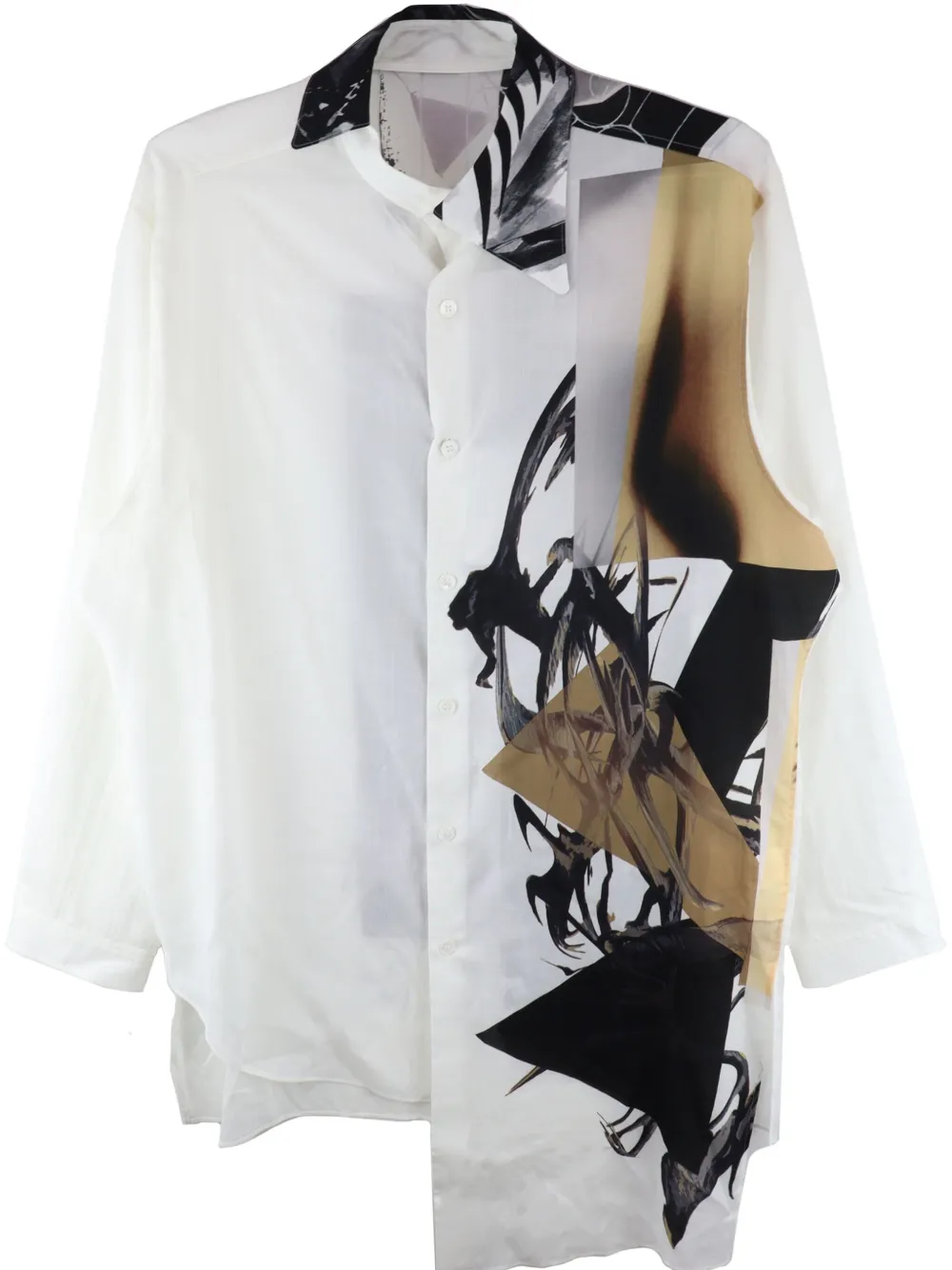 Image 1 of Yohji Yamamoto 아트 프린트 긴소매 셔츠