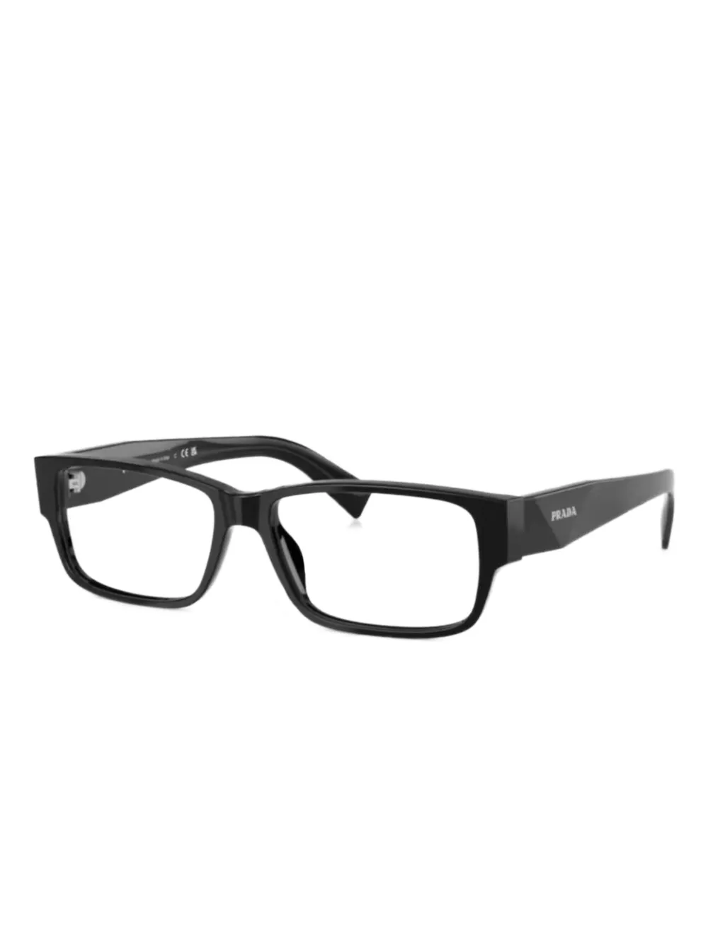 Prada Eyewear Bril met rechthoekig montuur Zwart