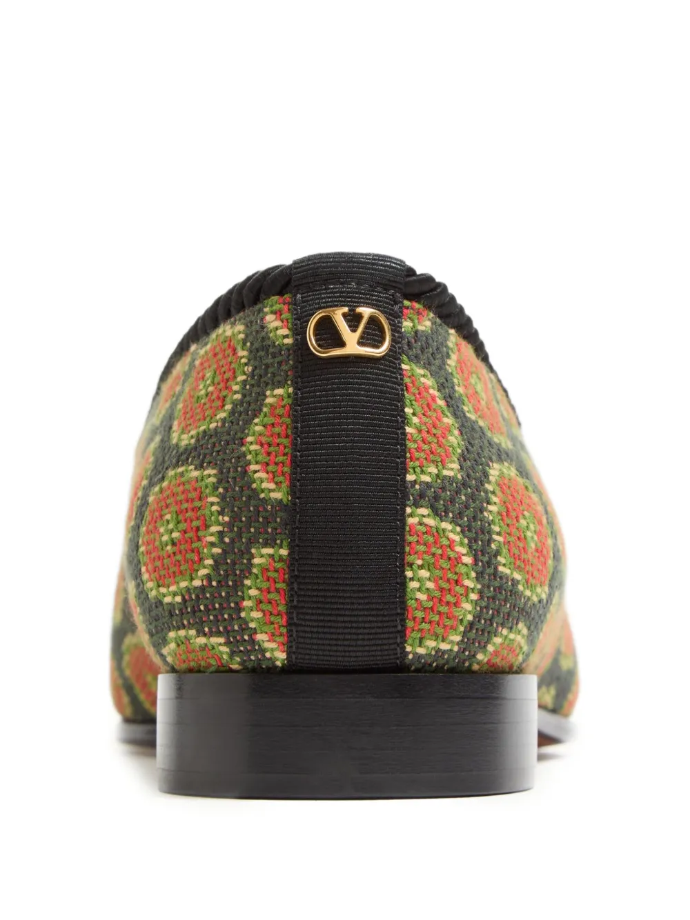 Valentino Garavani floral-patterned slip-on loafers Green