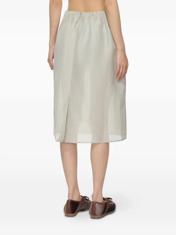 Amomento Shirring Skirt | Neutrals | FARFETCH PH
