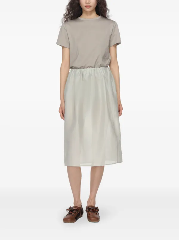 Amomento Shirring Skirt | Neutrals | FARFETCH PH