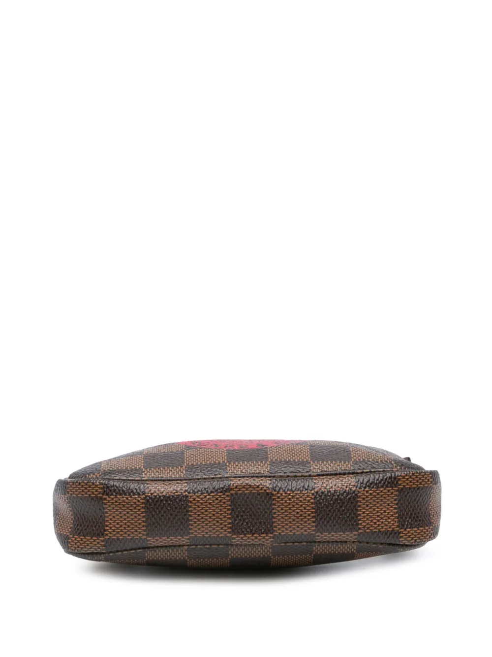 Pre-owned Louis Vuitton 2008 Damier Ebene Trunks And Bags Mini Pochette Accessoires Handbag In Brown