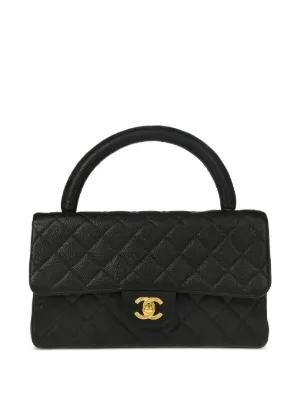 CHANEL Pre-Owned 1997-1999 CC Turn-lock top-handle Bag | Black CHANEL Pre-Owned 1997-1999 CC Turn-lock top-handle Bag | Black