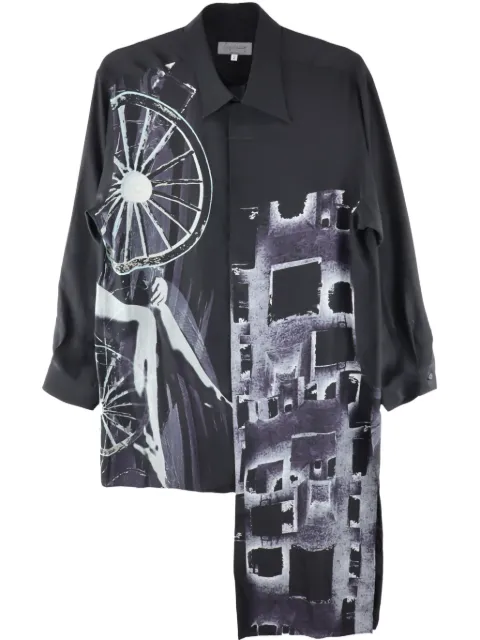 Yohji Yamamoto graphic-print overshirt