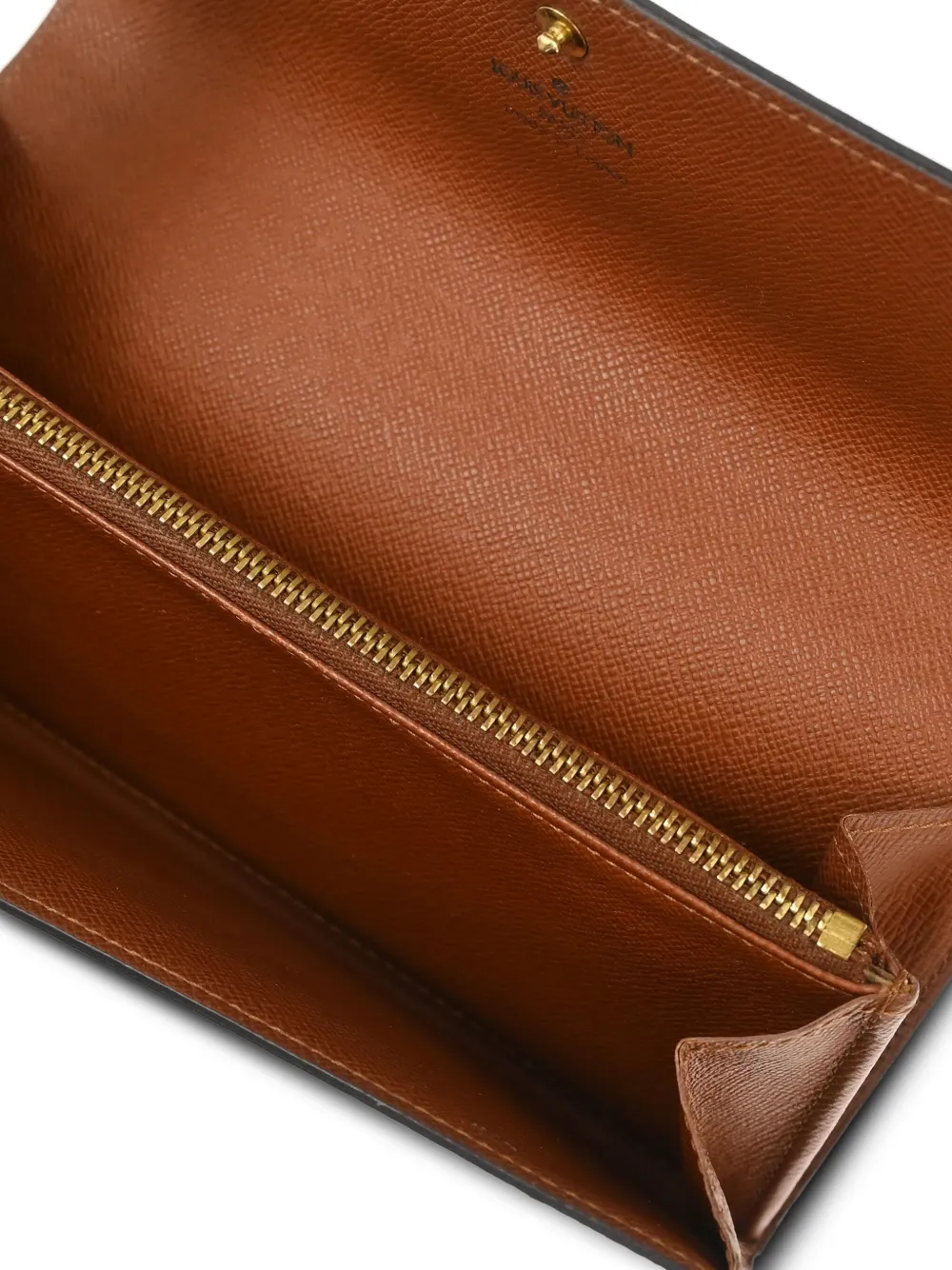 Pre-owned Louis Vuitton 2001 Graffiti Sarah Wallet In Brown