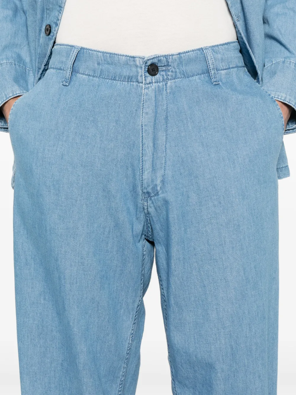 Emporio Armani Straight broek Blauw
