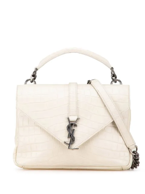 Saint Laurent Pre-Owned 2016 Medium Embossed Calfskin College satchel